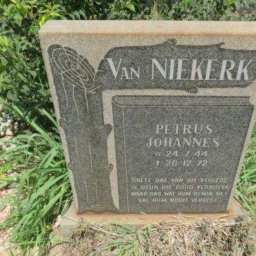 NIEKERK Petrus Johannes, van 1944-1972