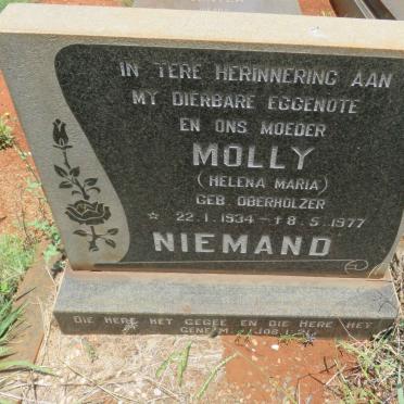 NIEMAND Helena Maria nee OBERHOLZER 1934-1977