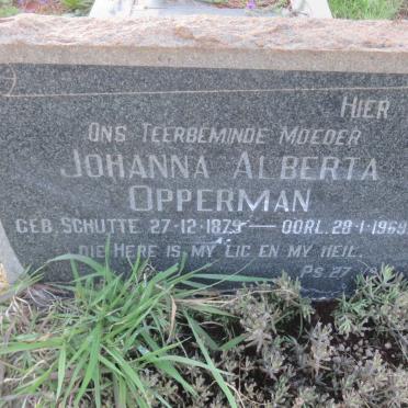 OPPERMAN Johanna Alberta 1879-1969