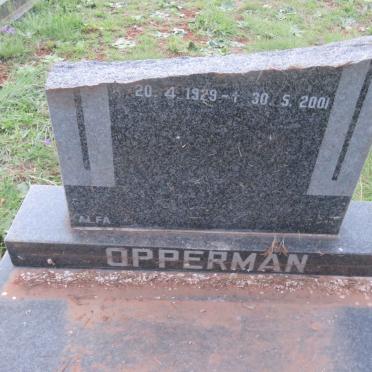 OPPERMAN Barend Jacobus 1929-2001