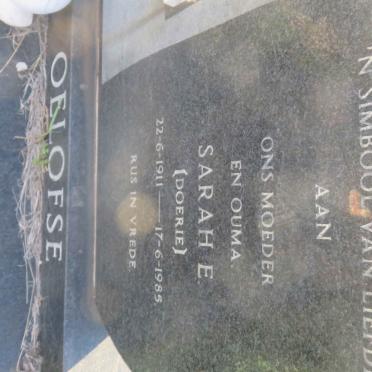 OELOFSE Sarah E. 1911-1985