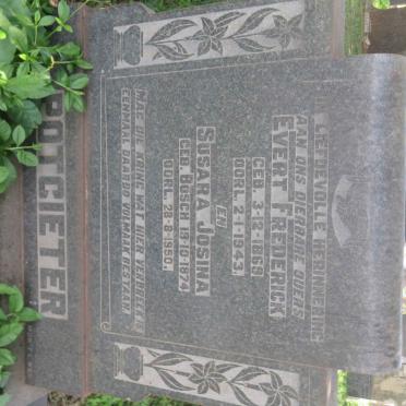 POTGIETER Evert Frederick 1869-1943 &amp; Susara Josina BOSCH 1874-1950