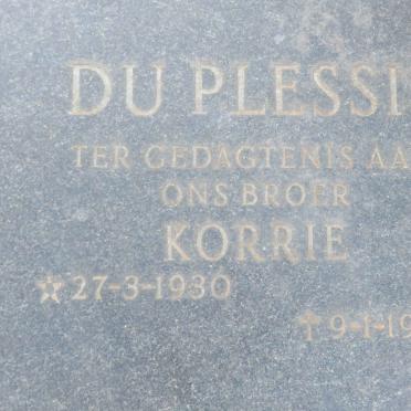 PLESSIS Korrie, du 1930-1986