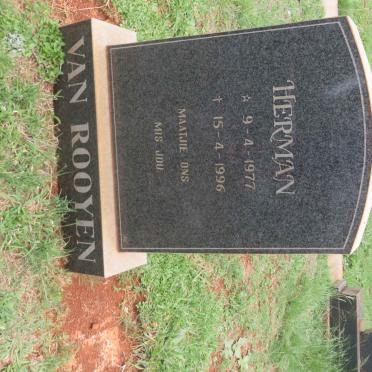 ROOYEN Herman, van 1977-1996