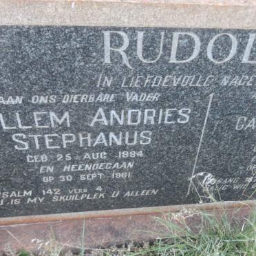 RUDOLPH Willem Andries Stephanus 1884-1961 &amp; Catherina Levina COERTZE 1879-1958