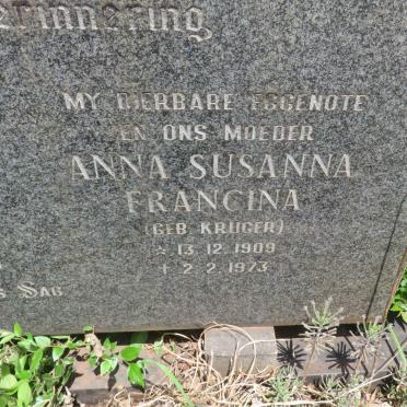 RAND Anna Susanna Francina KRUGER 1909-1973