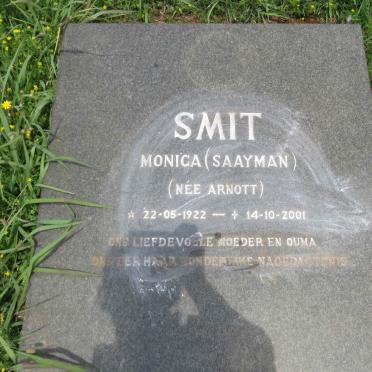 SMIT Monica voorheen SAAYMAN nee ARNOTT 1922-2001