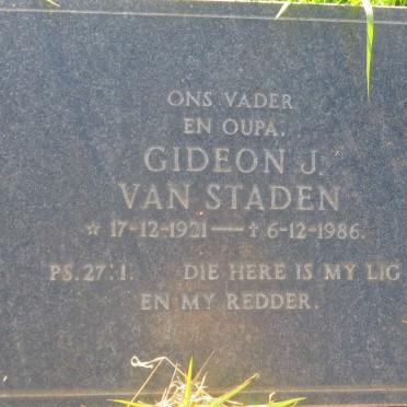 STADEN Gideon J., van 1921-1986