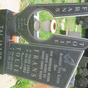 TALJAARD Frans 1924-1992 &amp; Tolie 1928-2016