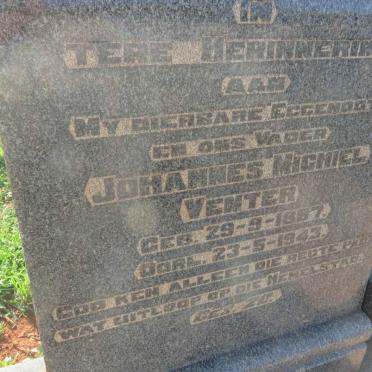 VENTER Johannes Michiel 1887-1943