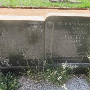 VORSTER Jacobus Johannes 1907-1969 &amp; Christina J. 1913-1999 