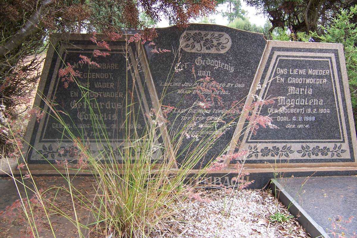 BREYTENBACH Gerhardus Cornelis 1894-1959 &amp; Maria Magdalena JOUBERT 1904-1999