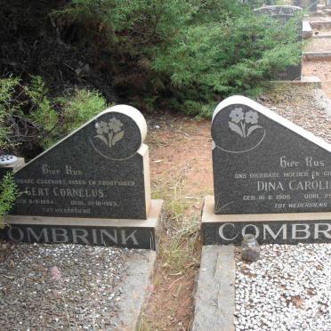 COMBRINK Gert Cornelus 1894-1963 &amp; Dina Carolina 1905-1979