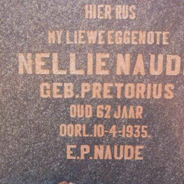 NAUDE Nellie nee PRETORIUS -1935