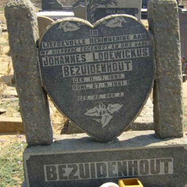 BEZUIDENHOUT Johannes Lodewickus 1895-1951