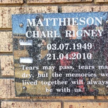 MATTHIESON Charl Rigney 1949-2010