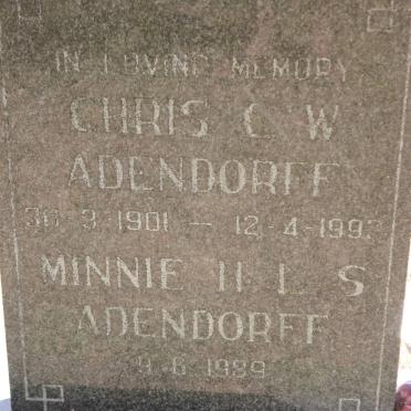 ADENDORFF C.W. 1901-1993 &amp; H.L.S. -1999