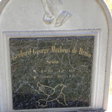 BRUIN Gerhard George Matheus, de 1959-2002