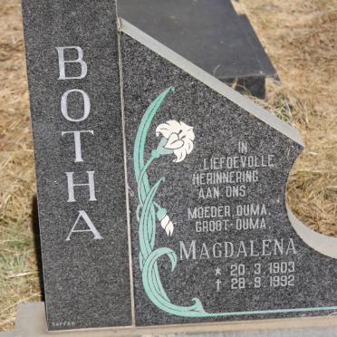 BOTHA Magdalena 1903-1992