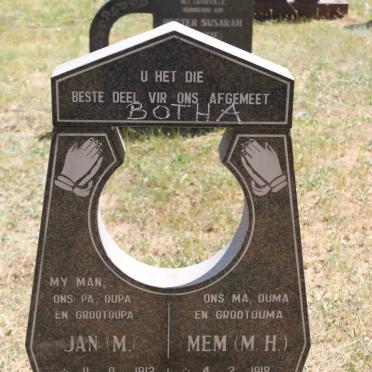 BOTHA M. 1912-1996 &amp; M.H. 1918-