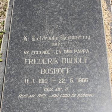 BOSHOFF Frederik Rudolf 1919-1966