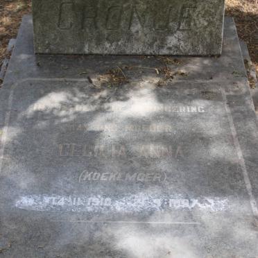 CRONJE Cecilia Anna geb KOEKEMOER 1910-1997