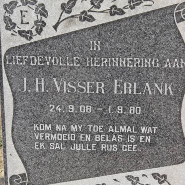 ERLANK J.H. Visser 1908-1980