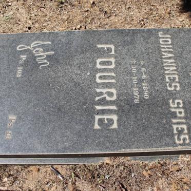 FOURIE Johannes Spies 1890-1978