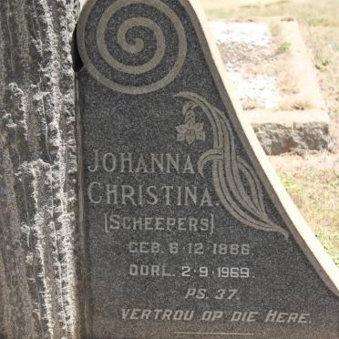 FOURIE Johanna Christina geb SCHEEPERS 1886-1969