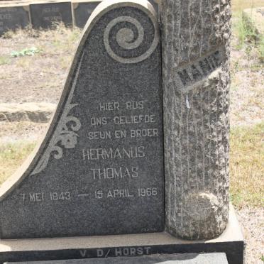 HORST Hermanus Thomas, v.d. 1943-1966