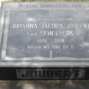JOUBERT Johanna Jacoba nee SCHEEPERS 1889-1969