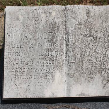 KOTZE Henry 1913-1962