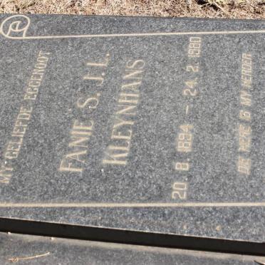 KLEYNHANS S.J.L. 1894-1980