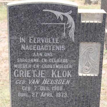 KLOK Grietje geb VAN HEUSDEN 1908-1973