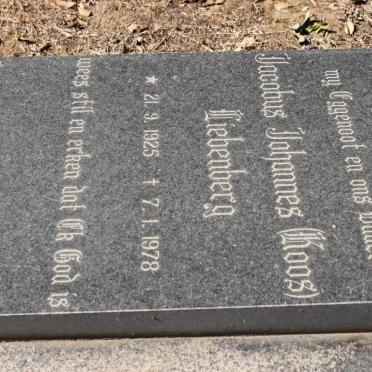 LIEBENBERG Jacobus Johannes 1925-1978