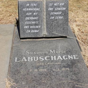 LABUSCHAGNE Willem Gerhardus Johannes 1896-1980 &amp; Susanna Maria LATEGAN 1905-1975       