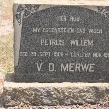 MERWE Petrus Willem, v.d. 1908-1960