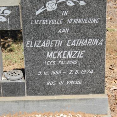 MCKENZIE Elizabeth Catharina nee TALJARD 1888-1974