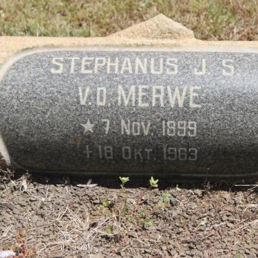 MERWE Stephanus J.S., v.d. 1899-1963