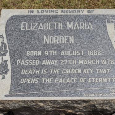 NORDEN Elizabeth Maria 1888-1978