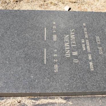 NIEMAND Samuel W.O. 1906-1975