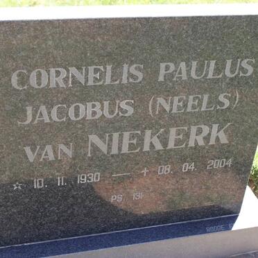 NIEKERK Cornelis Paulus Jacobus, van 1930-2004
