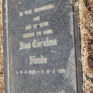 NAUDE Dina Carolina 1926-1991