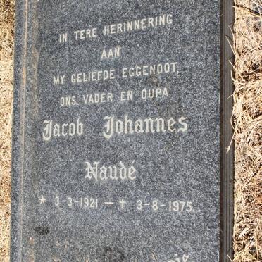 NAUDE Jacob Johannes 1921-1975