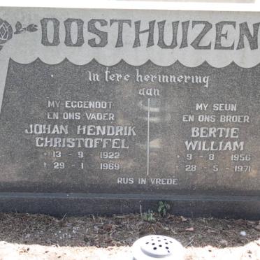 OOSTHUIZEN Johan Hendrik Christoffel 1922-1969 :: Bertie William 1956-1971