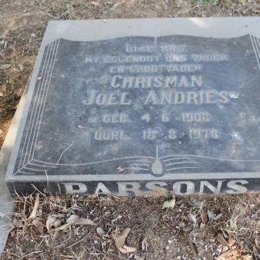 PARSONS Chrisman Joel Andries 1908-1976
