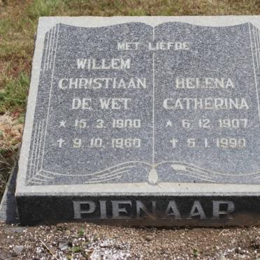PIENAAR Willem Christiaan de Wet 1900-1960 &amp; Helena Catharina 1907-1990