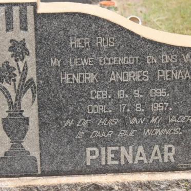 PIENAAR Hendrik Andries 1895-1957