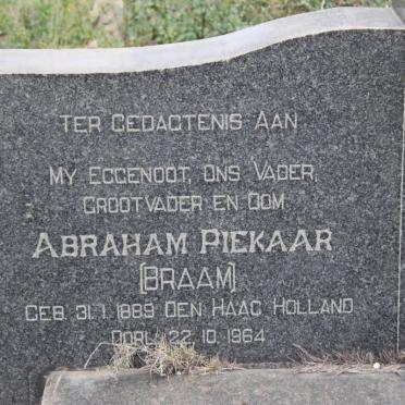 PIEKAAR Abraham 1889-1964