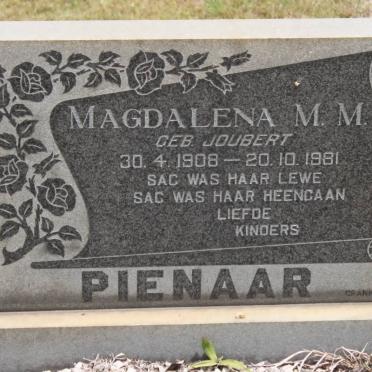 PIENAAR Magdalena M.M. nee JOUBERT 1908-1981